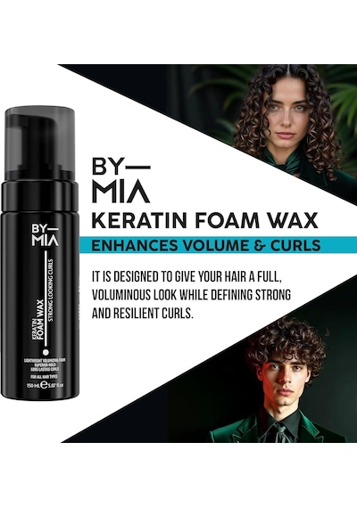 By Mıa Keratin Özlü Saç Şekillendirici Köpük Wax 150ml / Güçlü Ve Belirgin Dalgalı Saçlar Elde Edin / Tüm Sa