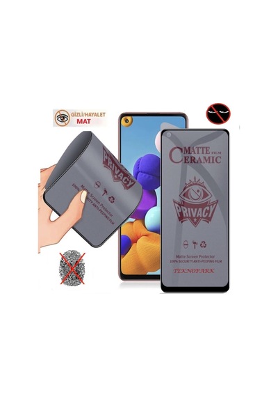 Oppo A55 Mat Hayalet Privacy Tam Kaplayan Kırılmaz Seramik Nano Ekran Koruyucu