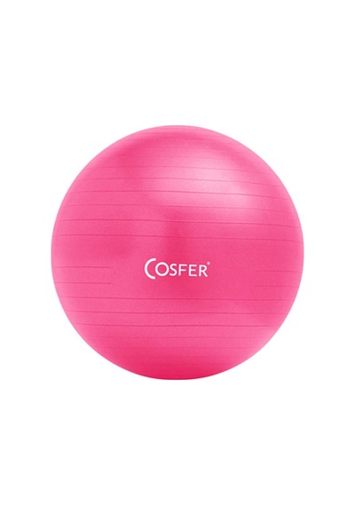 Özel Üretim Sağlık Kondisyon Egzersiz Cosfer & Plt-65 Cm Poşetli Pilates Topu Pembe