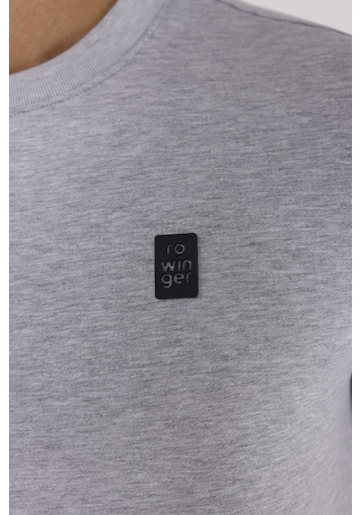 Rowinger Minimal Logolu Bisiklet Yaka Ribana Manşetli Rahat Kalıp Mevsimlik Sweatshirt Grey