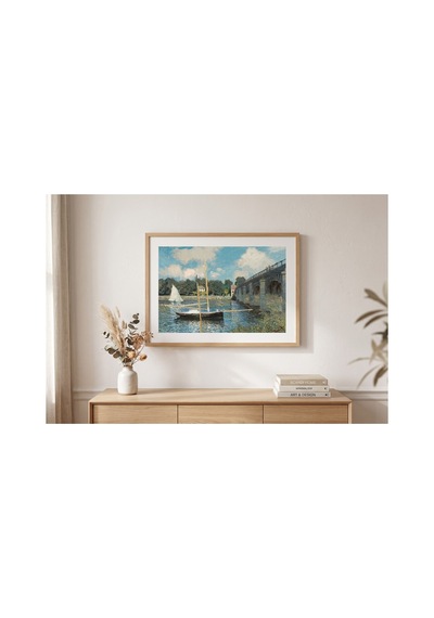 Monet Argenteuil Köprüsü Çerçevesiz Poster 30x42 Cm A3 Tablo Empresyonist Duvar Dekoru