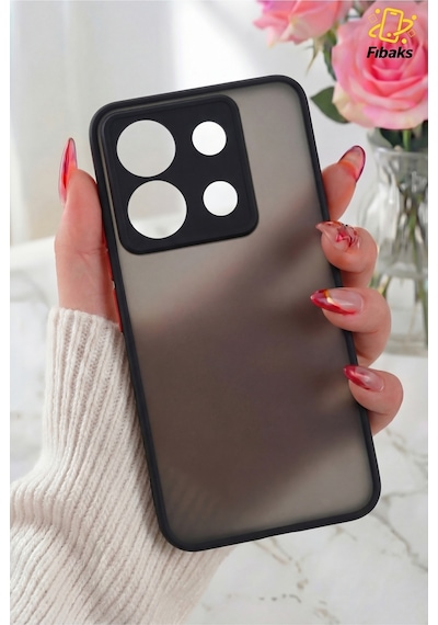 Fibaks Redmi Note 13 Pro 5G Uyumlu Kılıf Mat Parmak Izi Yapmaz Kamera Korumalı Renkli Tuşlu Silikon