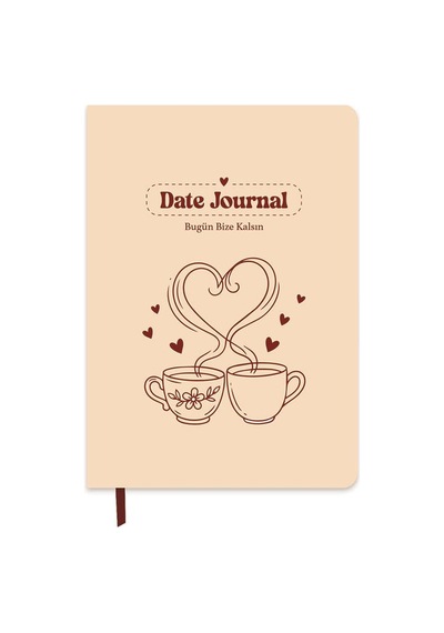 Keskin A5 96 Yp. Ciltli Date Journal - Coffee