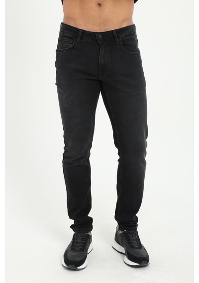 Erkek Slim Fit Siyah Jean-19315
