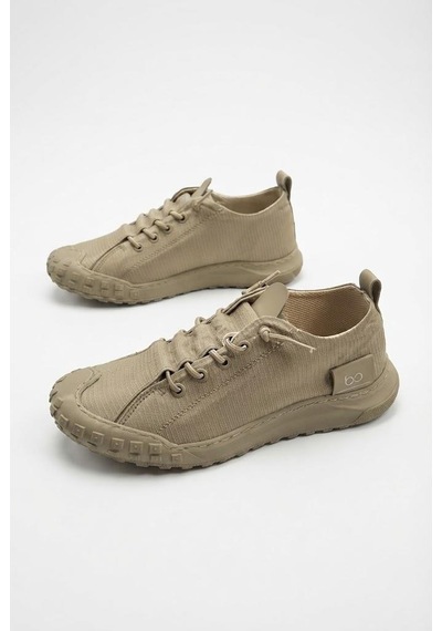 Fort 2065 Bst Rahat Esnek Lastik Bağcıklı Sneaker Erkek Ayakkabı Vizon
