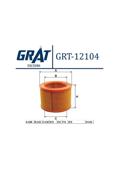 Hava Filtresi Grat 12104 Peugeot Partner