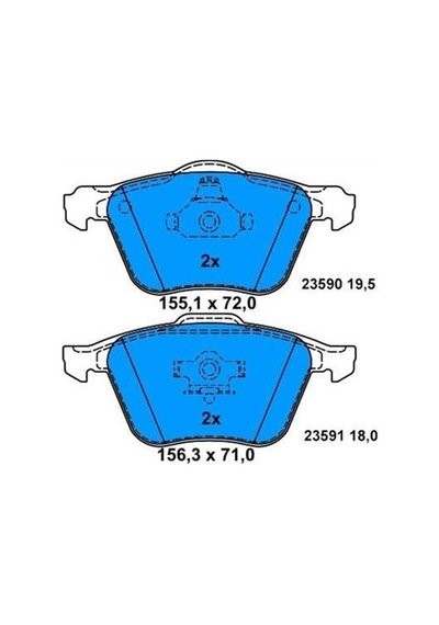 BOSCH 986494158 Fren Balatası Ön S60 00- S80 98- V70 01-07 Xc90 02-12 16 Inc