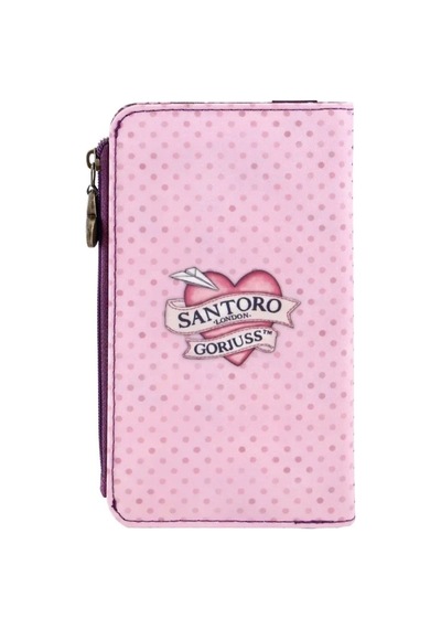 Santoro London Gorjuss Çok Bölmeli Kartlıklı Çocuk Cüzdan Mor Lila