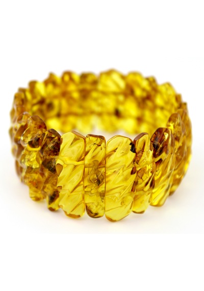 Kehribar Bileklik Fosilli Roleks Tasarım Ambergold Blk23-145 Çok Renkli
