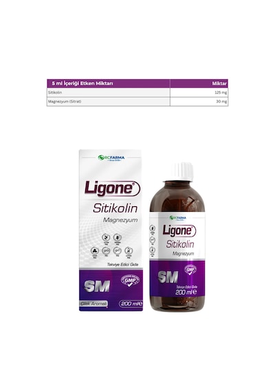 Ligone Sitikolin Magnezyum 200 ML