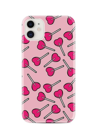 Apple Apple iPhone Uyumlu 11 Kılıf Desenli Silikon Güzel Kılıf Heart Lollipop 1414