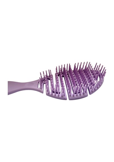 Croc Saç Fırçası Seti 2li Mor - Saç Açıcı Fırça, 3d Detangler Brush - Tarak Hediyeli