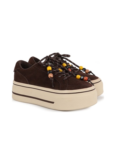Guja Kadın Sneaker 366-2 Camel Hakiki Dokulu Süet Renkli Boncuk Bağcık Detaylı Yüksek Kalın Platform Taban Rahat Günlük Spor Ayakkabı Kahve Guja Kadın Sneaker 366-2 Camel Hakiki Dokulu Süet Renkli Boncuk Bağcık Detaylı Yüksek Kalın Platform Taban Rahat Günlük Spor Ayakkabı Kahve