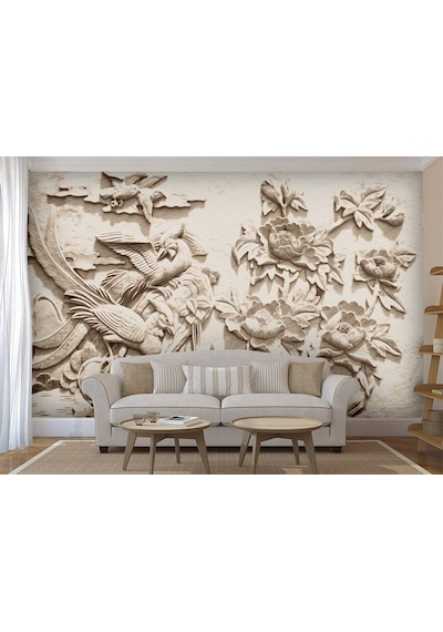 3D Derinlik Kabartma Relief Duvar Kağıdı