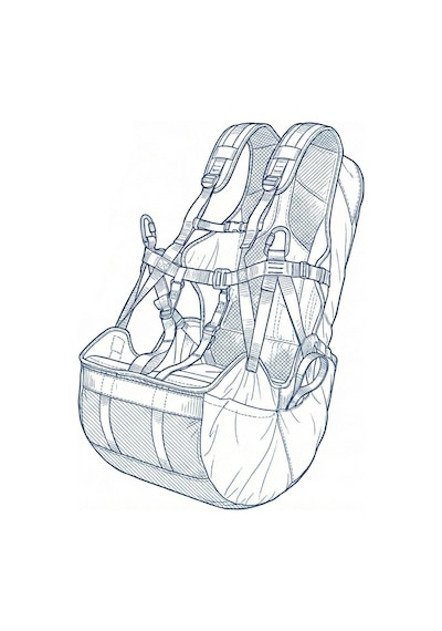Independence Passenger Pro Tandem Harness Paraşüt Koltuğu Renkli