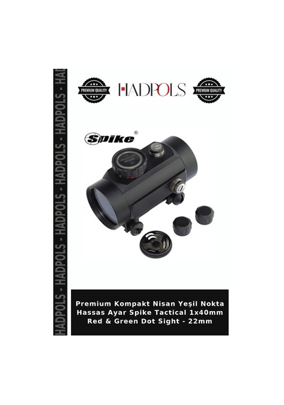 Premium Kompakt Nisan Yeşil Nokta Hassas Ayar Spike Tactical 1x40mm Red & Green Dot Sight - 22mm