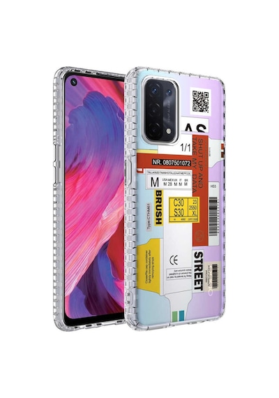 Oppo A74 4G Kilif Airbag Kenarli Renkli Desenli Elegans Kilif 561994136