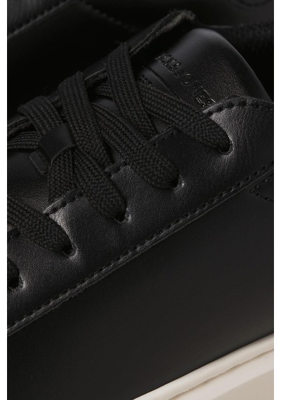Jack & Jones Jfwaspıre Erkek Günlük Sneaker Ayakkabı Pu Deri, Cupsole Taban Noos Siyah