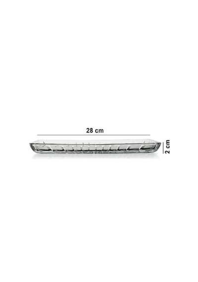 Paşabahçe Elegant Dikdörtgen Cam Kayık Tabak 27x16 Cm 54883 Şeffaf