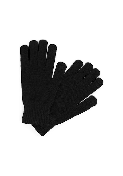 Çift Katlı Kalın Siyah Sıcak Tutan Yün Kışlık Kadın Erkek Eldiven Unisex 1 Çift Çok Renkli