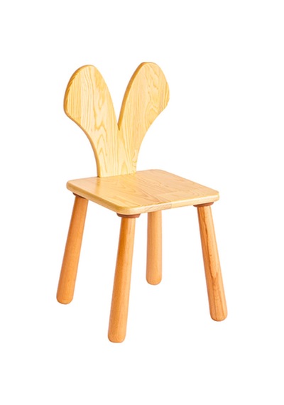 Woodnjoy Wood & Joy Doğal Ahşap Çocuk Sandalye Fare Ahşap