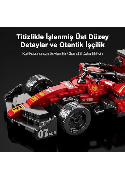 Reobrix Technic 663 Ferrari Formula F1 Yarış Arabası Yaratıcı Yapı Blok Seti Building Blocks - 245 Parça