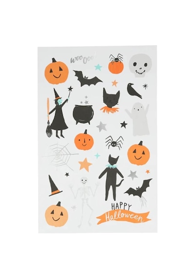 - Happy Halloween Tattoo Sheet - Bayramı Geçici Dövmeler 2'li