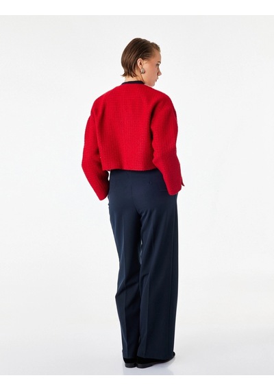 Koton Uzun Kollu Cepli Viskon Karışımlı Düğmeli Oversize Kruvaze Yaka Blazer Ceket Kırmızı Koton Uzun Kollu Cepli Viskon Karışımlı Düğmeli Oversize Kruvaze Yaka Blazer Ceket Kırmızı