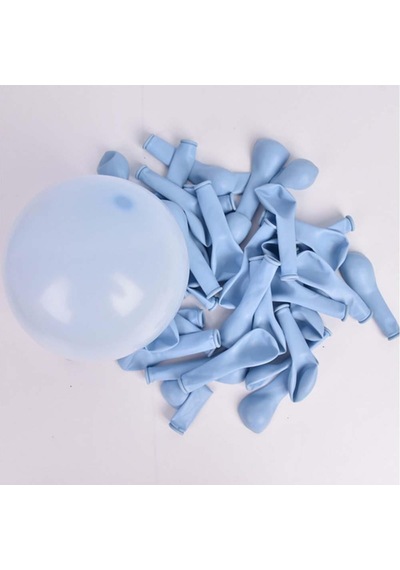 5 İnç Makaron Mavi Mini Balon 10 Adet