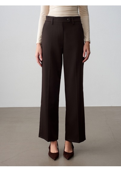 Dilvin 72658 Orta Bel Kumaş Pantolon-kahve