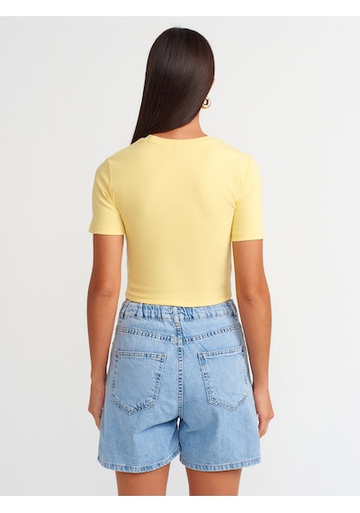 Dilvin Denim Şort 101a71679 Mavi