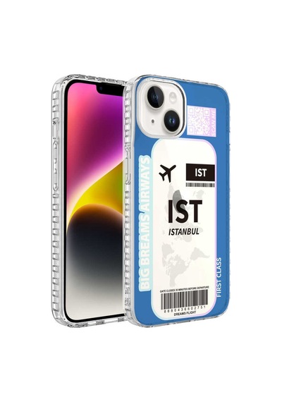 Apple Uyumlu  iPhone 13 Kilif Airbag Kenarli Renkli Desenli Silikon Zore 560168069