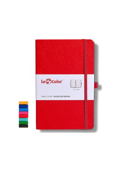 Le Color Tarihsiz Klasik Defter Rec Note 13x21 Çizgili Kırmızı