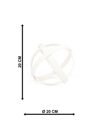 Satürn Metal Aksesuar Beyaz 20 Cm