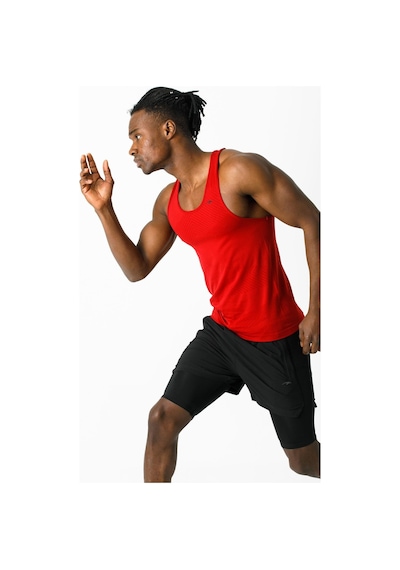 Maraton Active Ekstra Slim Erkek Atlet Yaka Kolsuz Training Kırmızı Atlet 824011-Kırmızı