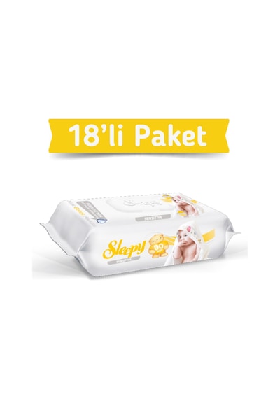 Sleepy Sensitive Islak Havlu Mendil 90'Lı 18 Adet 1620 Yaprak