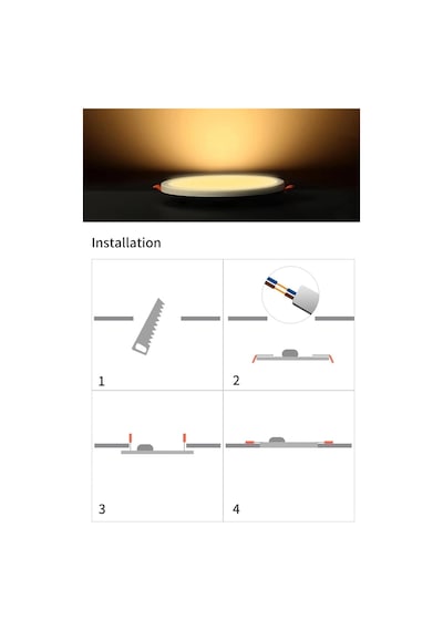 Cata Ct-5647 15w Plus Ayarlanabilir Delik Çaplı Sıva Altı Led Panel Armatür, Çerçevesiz Yüksek Işık Güçlü Tavan Spot Lambası Beyaz Ve Günışığı Seçenekli Günışığı, Adet, 1.0, 1 Diğer