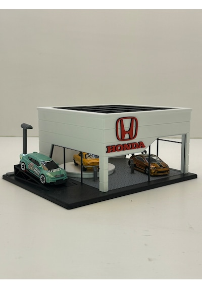 3d Baskı 1/64 Ölçekli Honda Showroom Tasarımlı Diorama Araç Sergileme Garajı