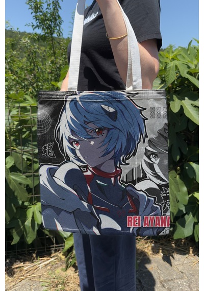Zipzap Neon Genesis Evangelion V3 Yazlık Kışlık Çift Taraflı Kanvas Baskı Bez Çanta Anime Çantası