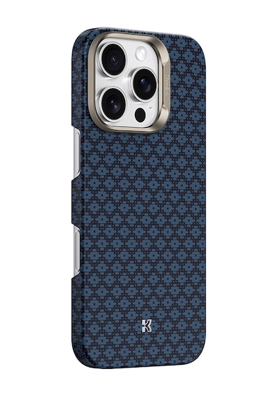 Apple Uyumlu iPhone 16 Pro Max Kılıf M-safe Özellikli Benks Armorair Armorgrid Serisi Kevlar Kapak Mavi Mavi