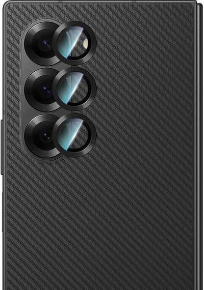 Galaxy Z Fold 6 Uyumlu Caseworld Alloy Serisi Oleofobik Anti Reflective Kamera Lens Koruyucu Siyah