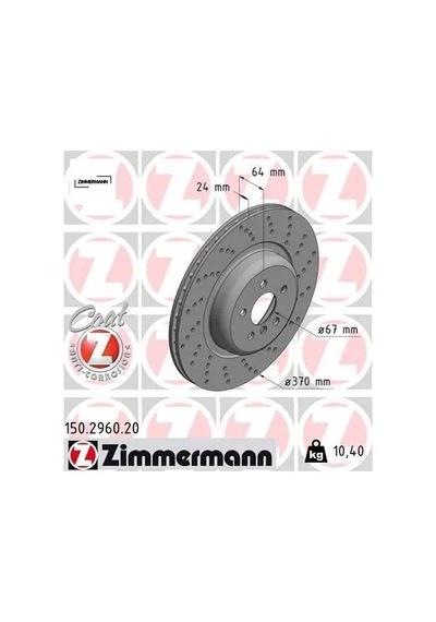 Fren Dıskı Havalı Delıklı Arka Sag G30 G32 G11 Zımmermann 34216878180
