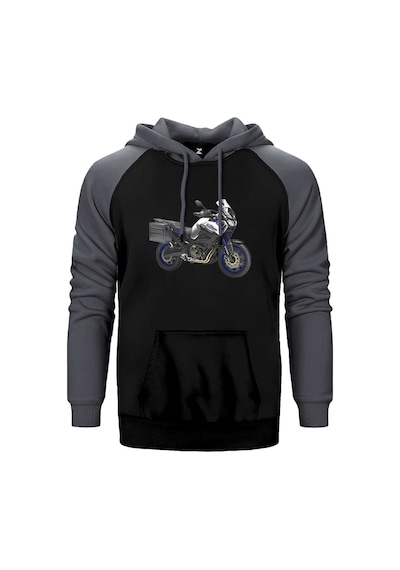 Yamha Xt1200z Super Tenere Gri Renk Reglan Kol Kapşonlu Sweatshirt Gri