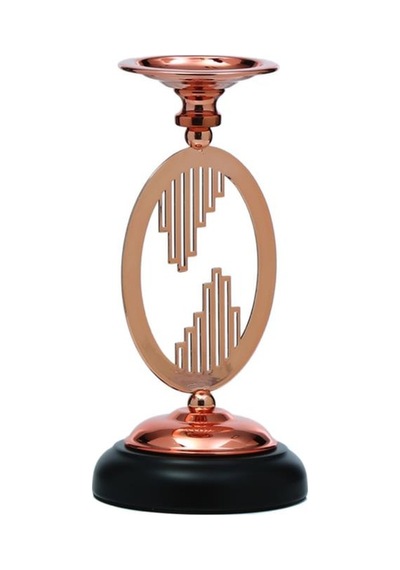 Vitale Bronz Çember Şamdan 12 12 24 Cm Ak.je0114