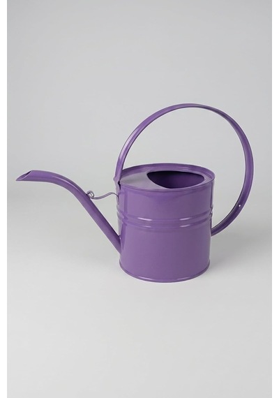 Ella 1 Litre Metal Çiçek Saksı Sulama Kabı Modern Dekoratif Çok Amaçlı Sulak Mor