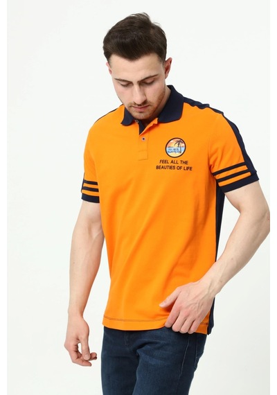AR-MA Arma Erkek Polo Yaka Tişört Y22374300901 Turuncu
