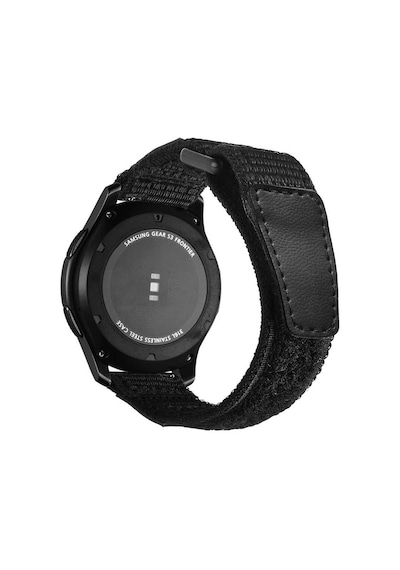 Galaxy Uyumlu Watch 42mm 20mm Magic Nylon Ardx Kordon-siyah