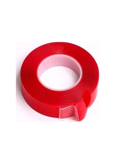 Cevhers Ctb310 Çift Taraflı Bant 10mm X 5mt Kırmızı Şeffaf -