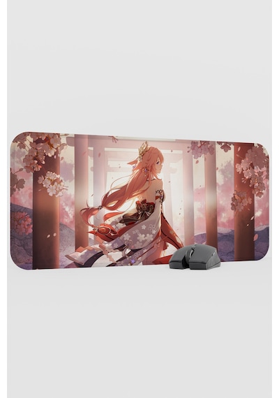 Yae Miko Genshin Impact Anime Gacha V2 - 70x30 Xl Gaming Mouse Pad Fare Altlığı