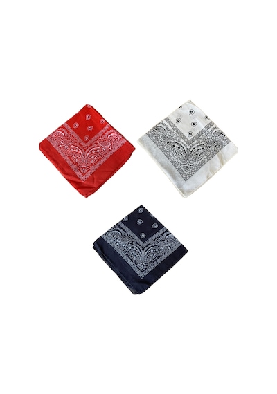 Pamuklu Klasik Desen Unisex 3lü Bandana Seti Renkli Bandana Etnik Desenli A Kalite Bandana Bej